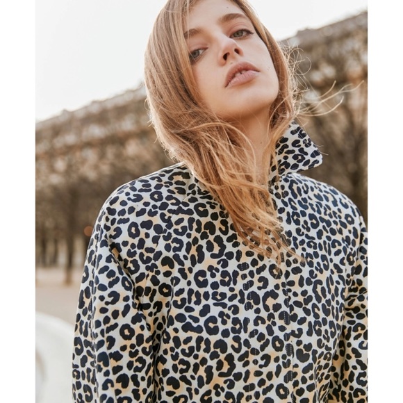Make Guillaume Leopard-print Stretch cotton Trench Coat Size 40